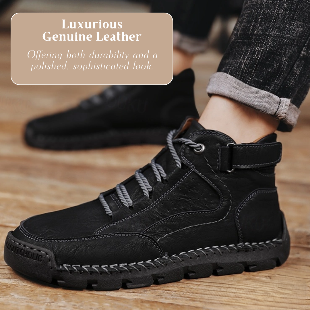 Charles | Orthopedic PU Leather Hiking Shoes