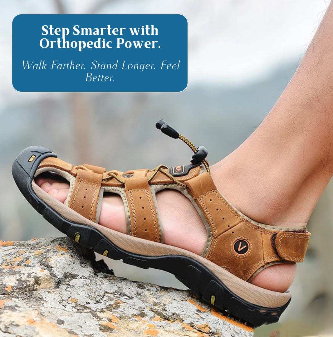 Jaden | Leather Men Casual Orthopedic Sandals