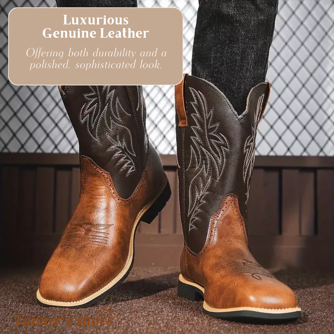 Henning | Midcalf Embroidered Cowboy Boots