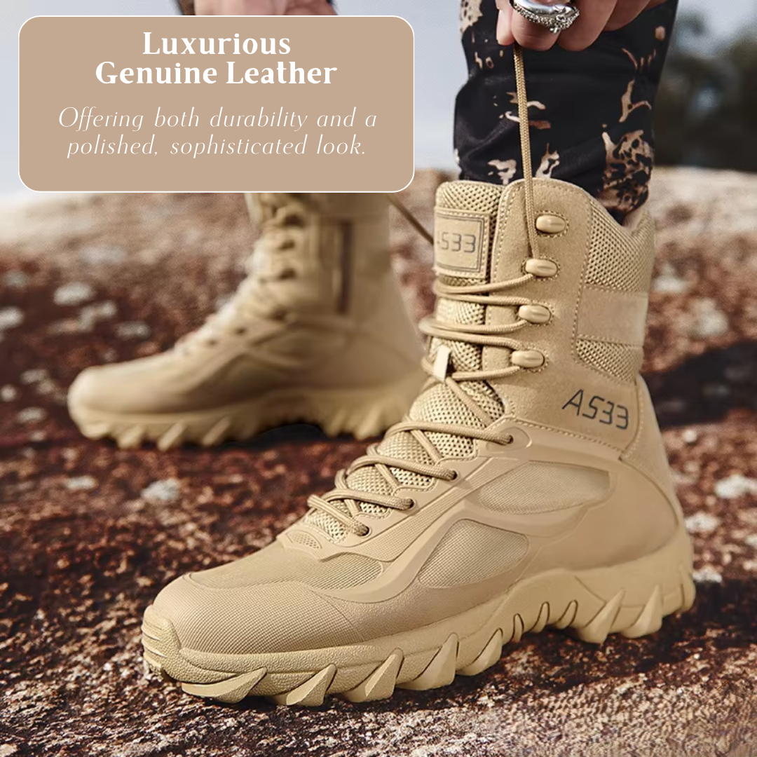 Alec | Men's Shock Absorbing Rubber Sole Military Boots