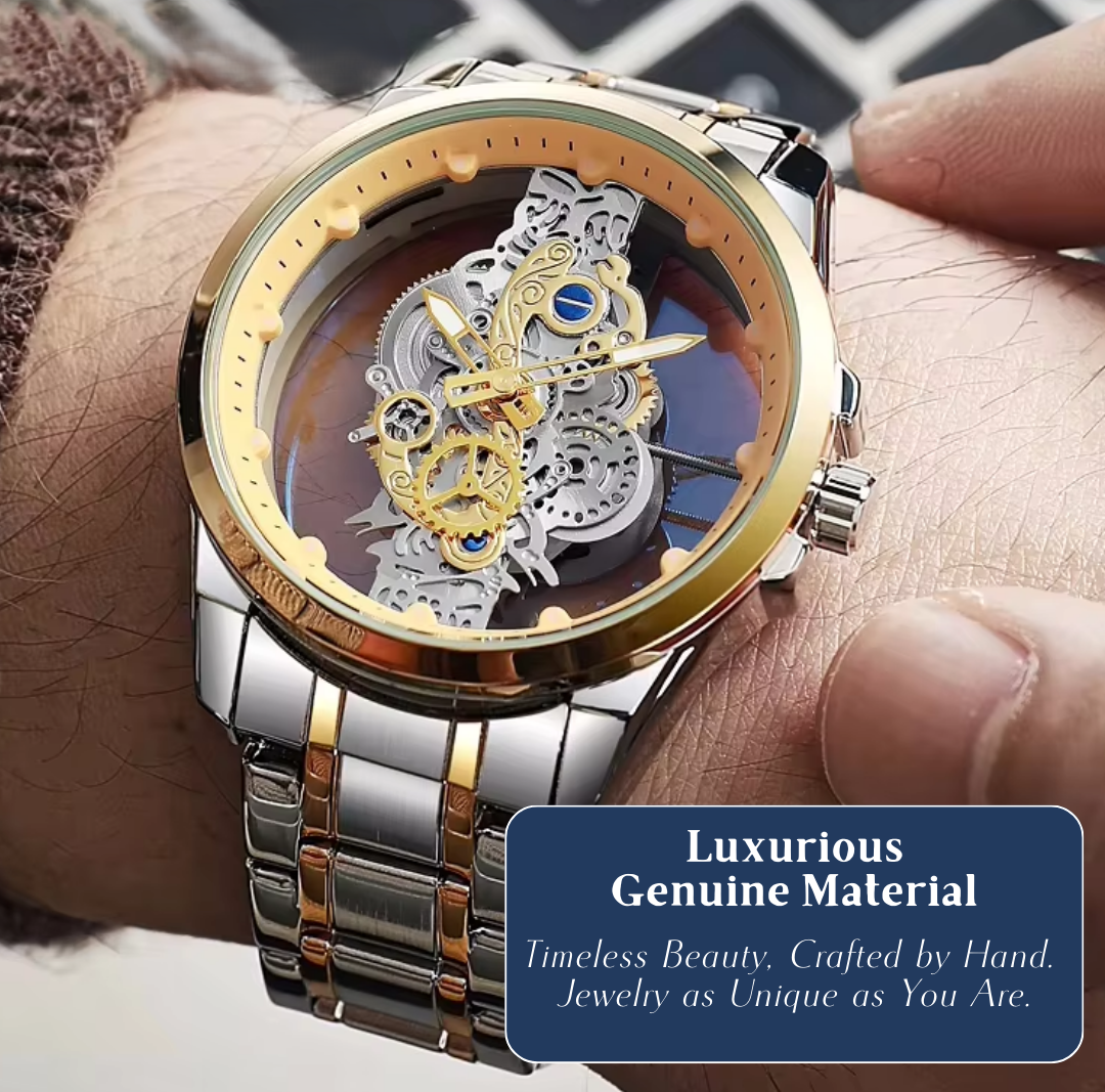Rio | Hollow Double-sided Dial Skeleton Quartz Watch | 42mm