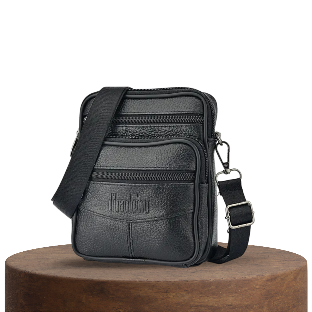 Brian | Textured Crossbody with Triple-Zip Utility