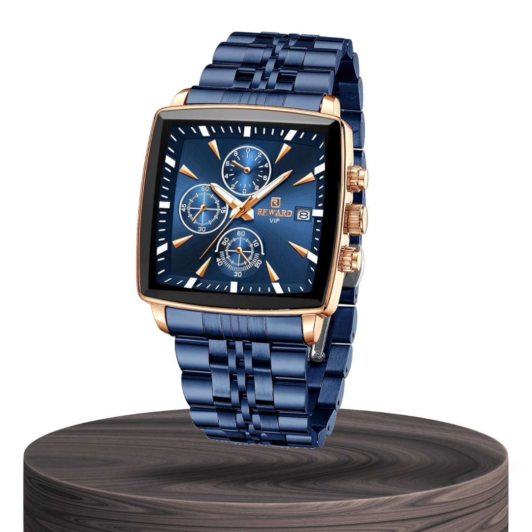 Troy | Men's Rectangular Luxury Quartz Wristwatch | 47mm