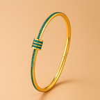 Tessandra Virelli | Green Accent Bracelet in Gold