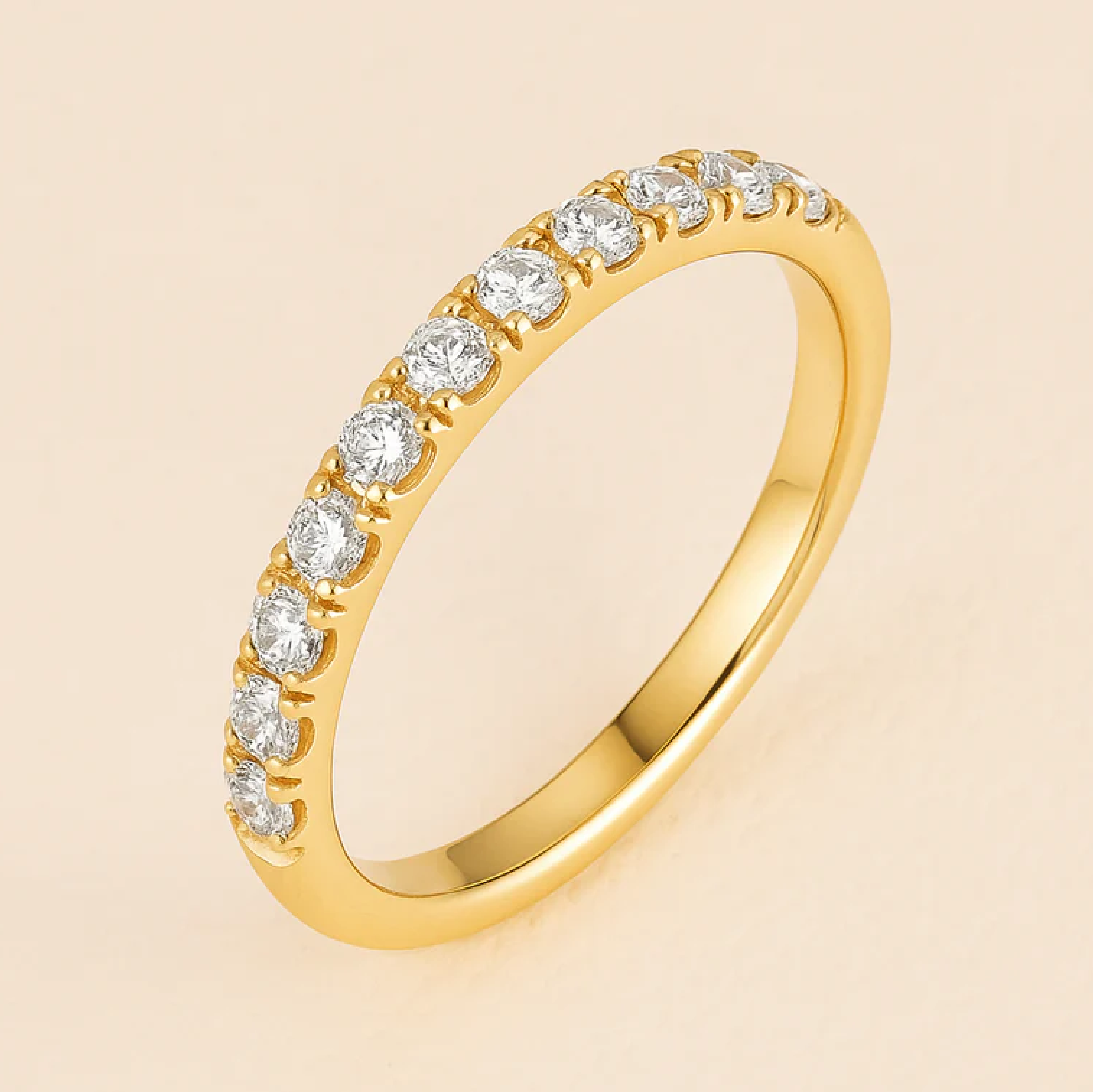 Moissanite Eternity Band in Gold