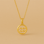 Celestial Zodiac Pendant in Gold