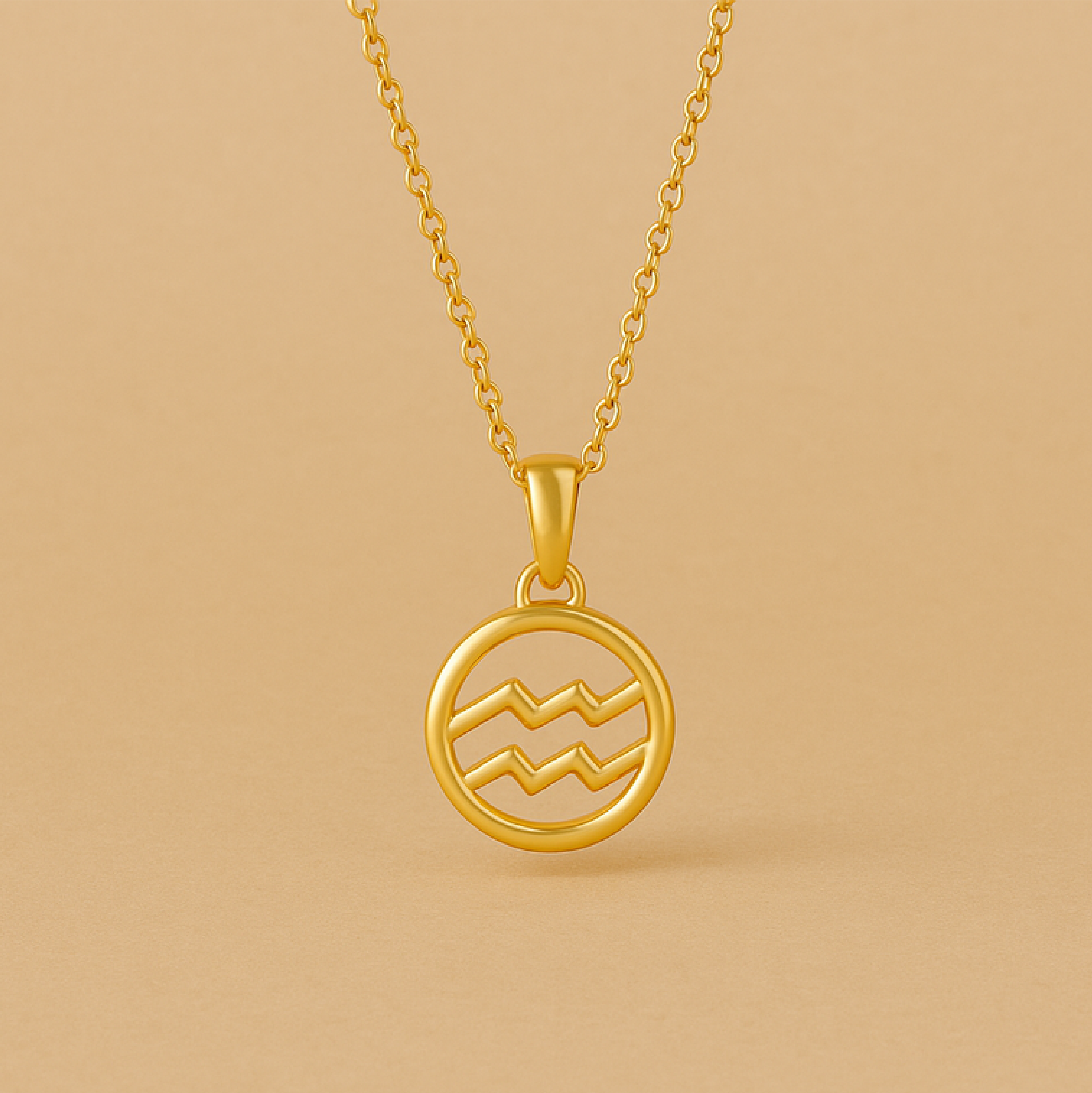 Celestial Zodiac Pendant in Gold