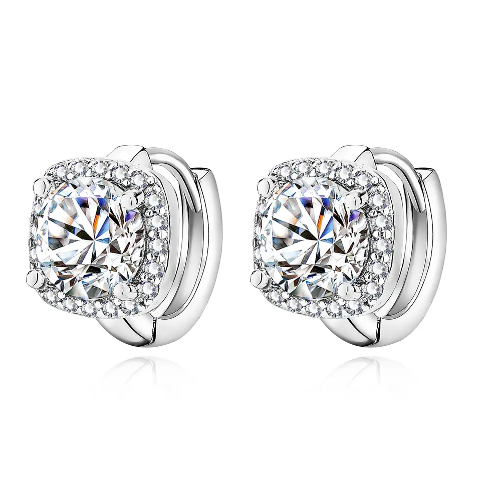 Nadine quadratische Earring | White Gold