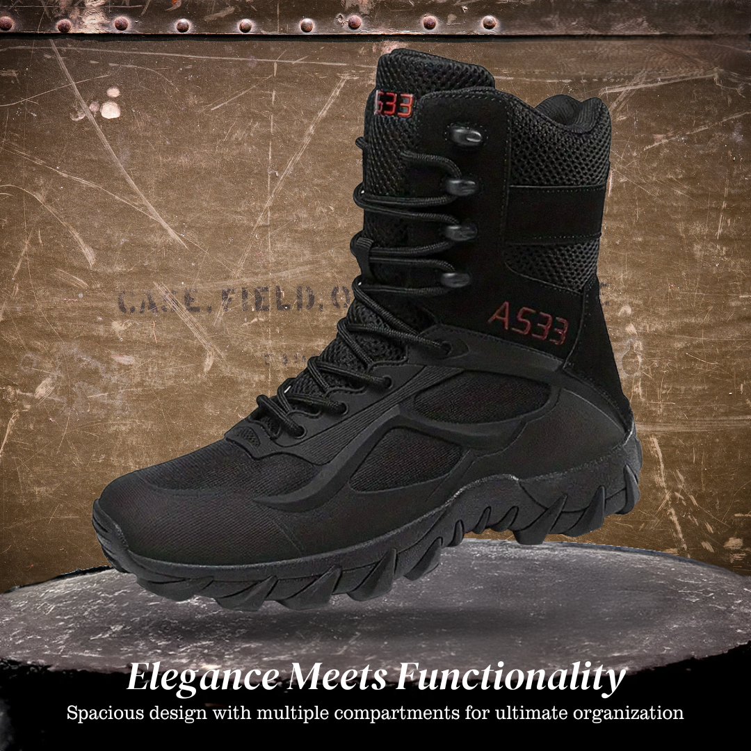 Alec | Men's Shock Absorbing Rubber Sole Military Boots