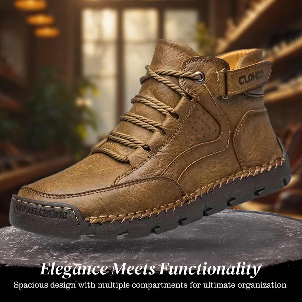 Charles | Orthopedic PU Leather Hiking Shoes