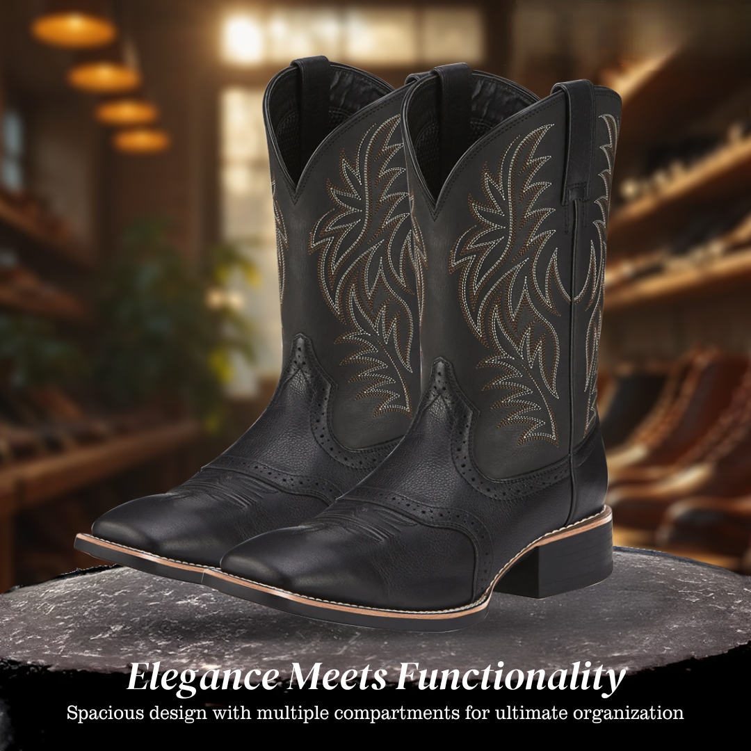 Henning | Midcalf Embroidered Cowboy Boots