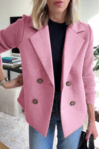 Jaz | Chic Knit-Sleeve Blazer