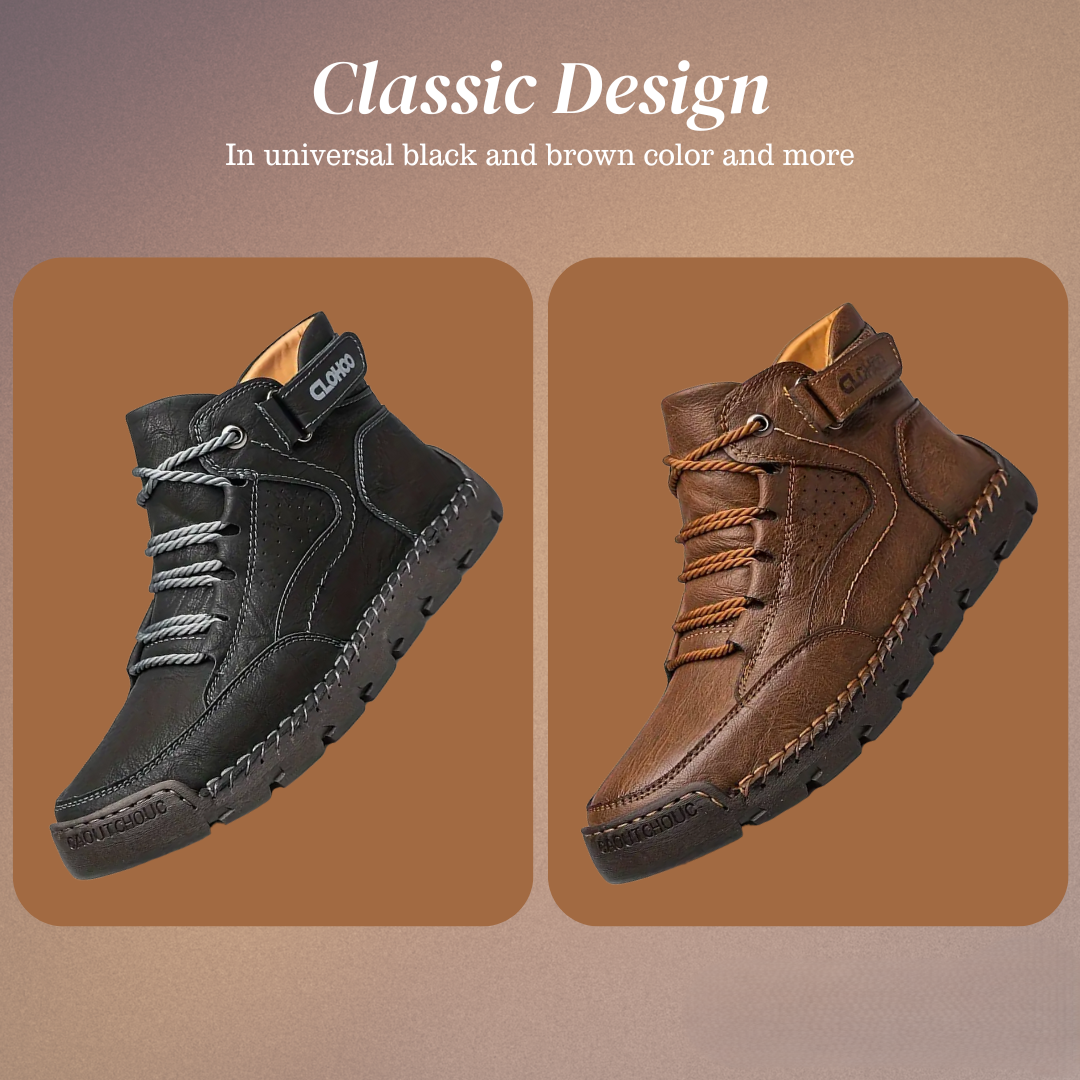 Charles | Orthopedic PU Leather Hiking Shoes