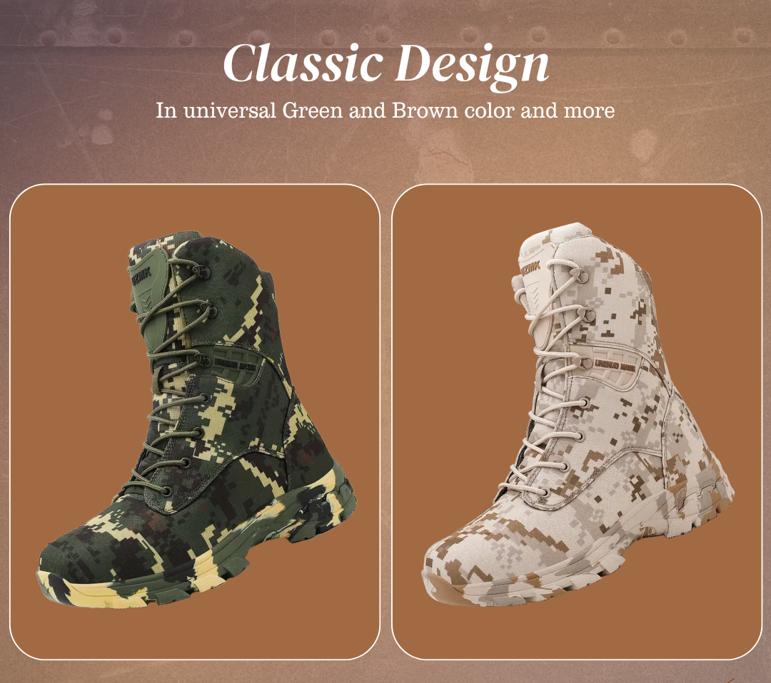 Zack | Men's Durable High-Top Camouflage Military Boots