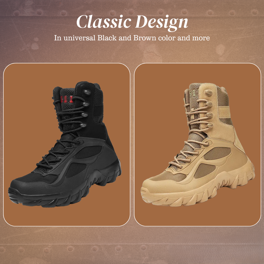 Emir | Solid Color Outdoor High-Tops Military Boots
