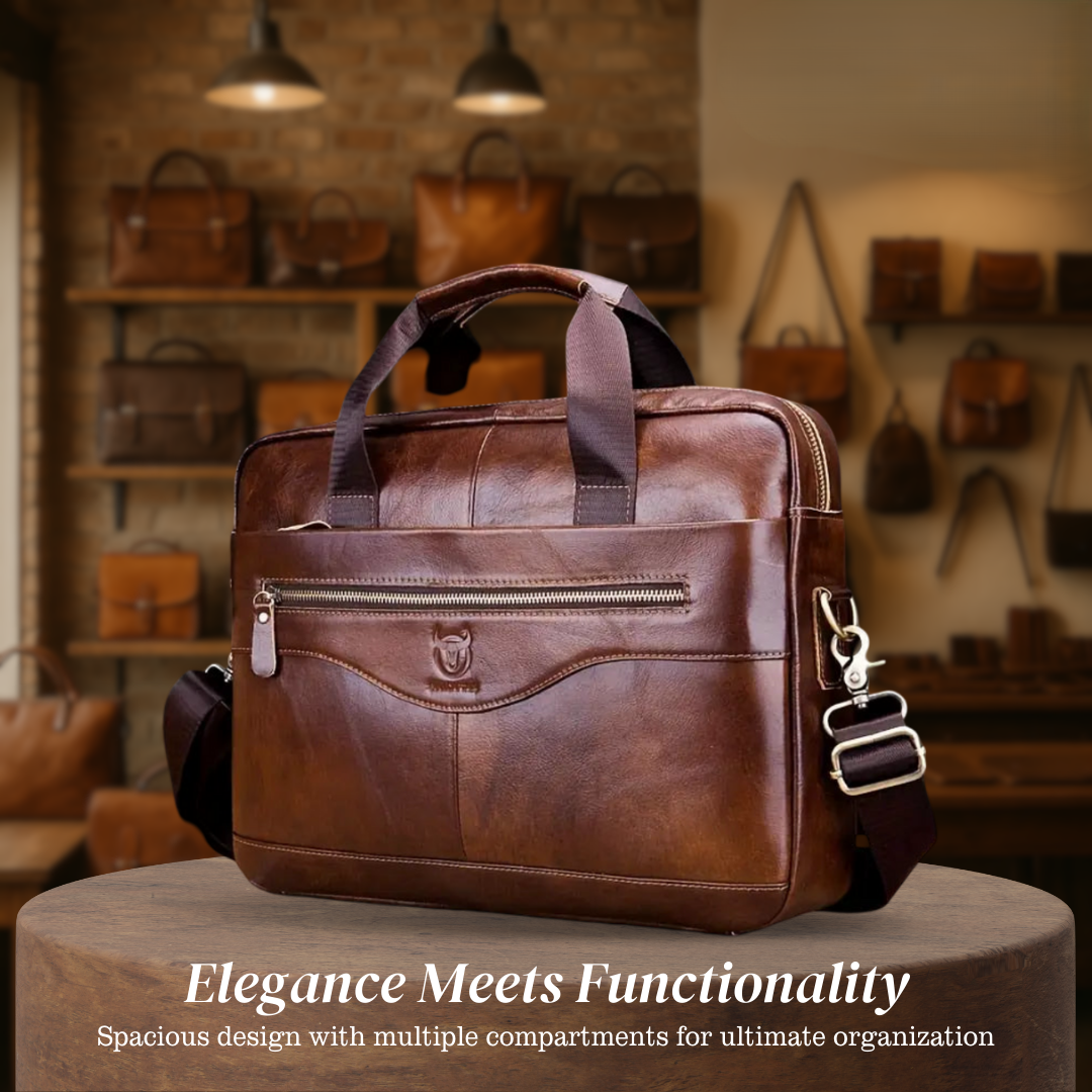 Anthony | Modern Leather Briefcase | Crossbody Bag