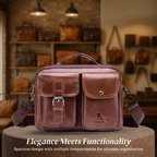 Grady | Classic Leather Shoulder Bag with Vintage Buckle Detail