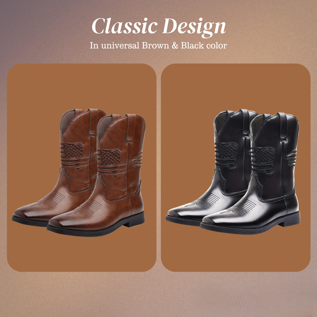 Leo | Western Style Stitched Boots