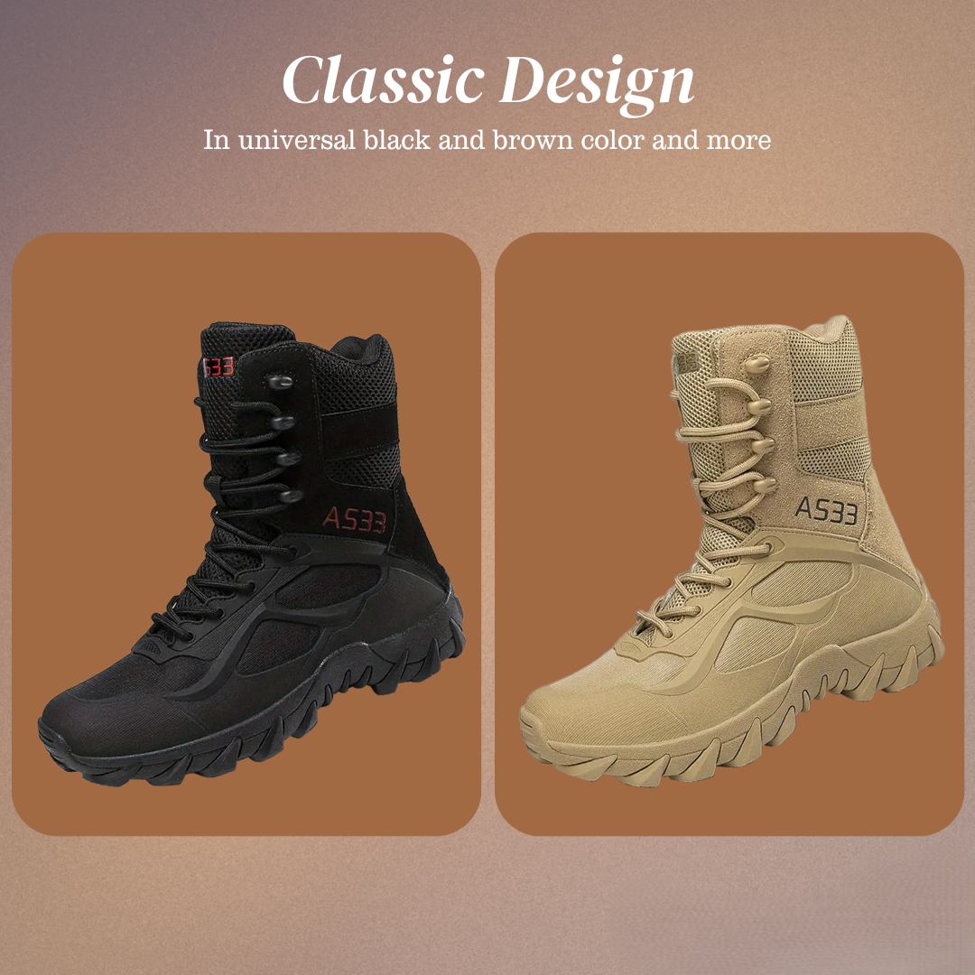 Alec | Men's Shock Absorbing Rubber Sole Military Boots
