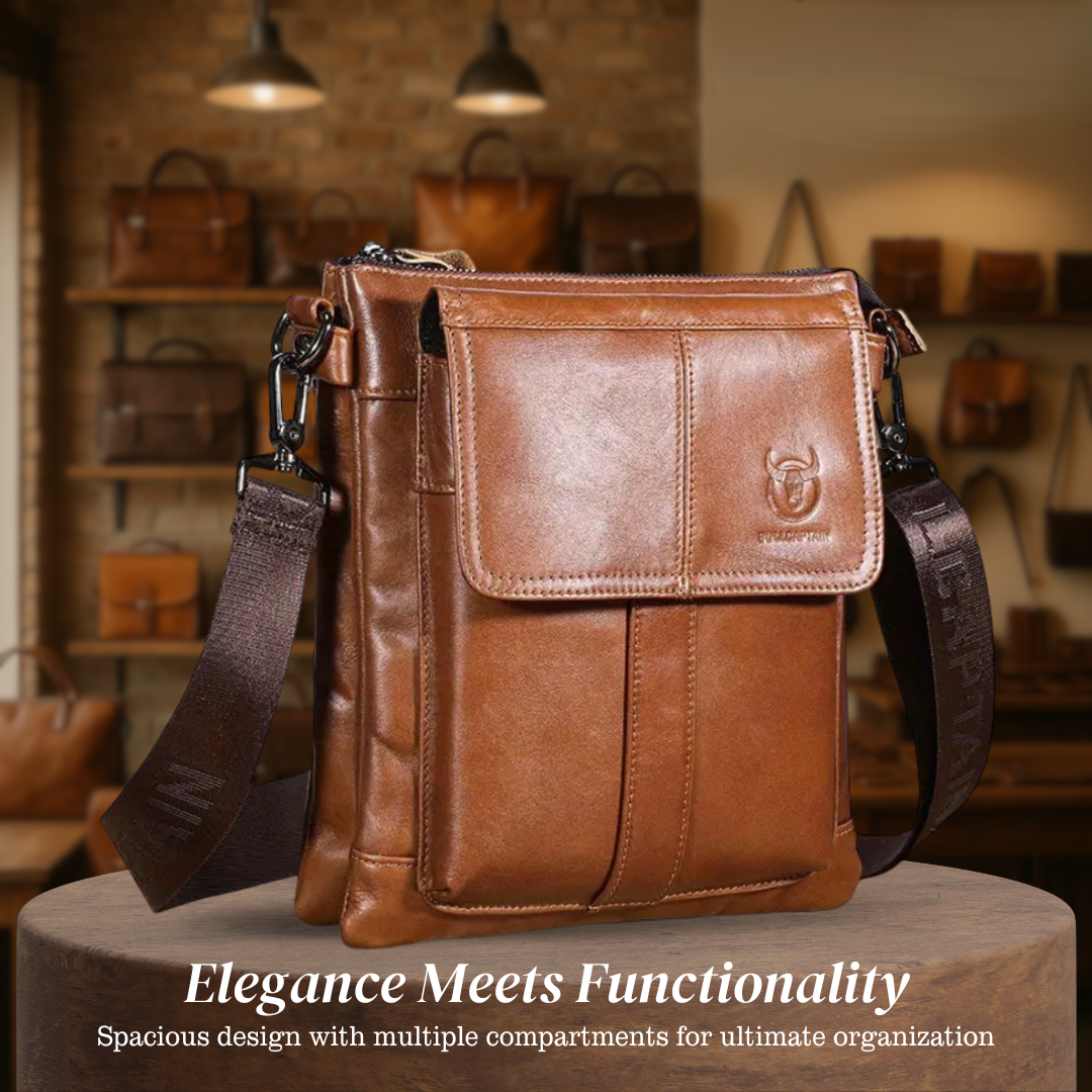 Colton | Slim Leather Crossbody with Flap Pocket Design