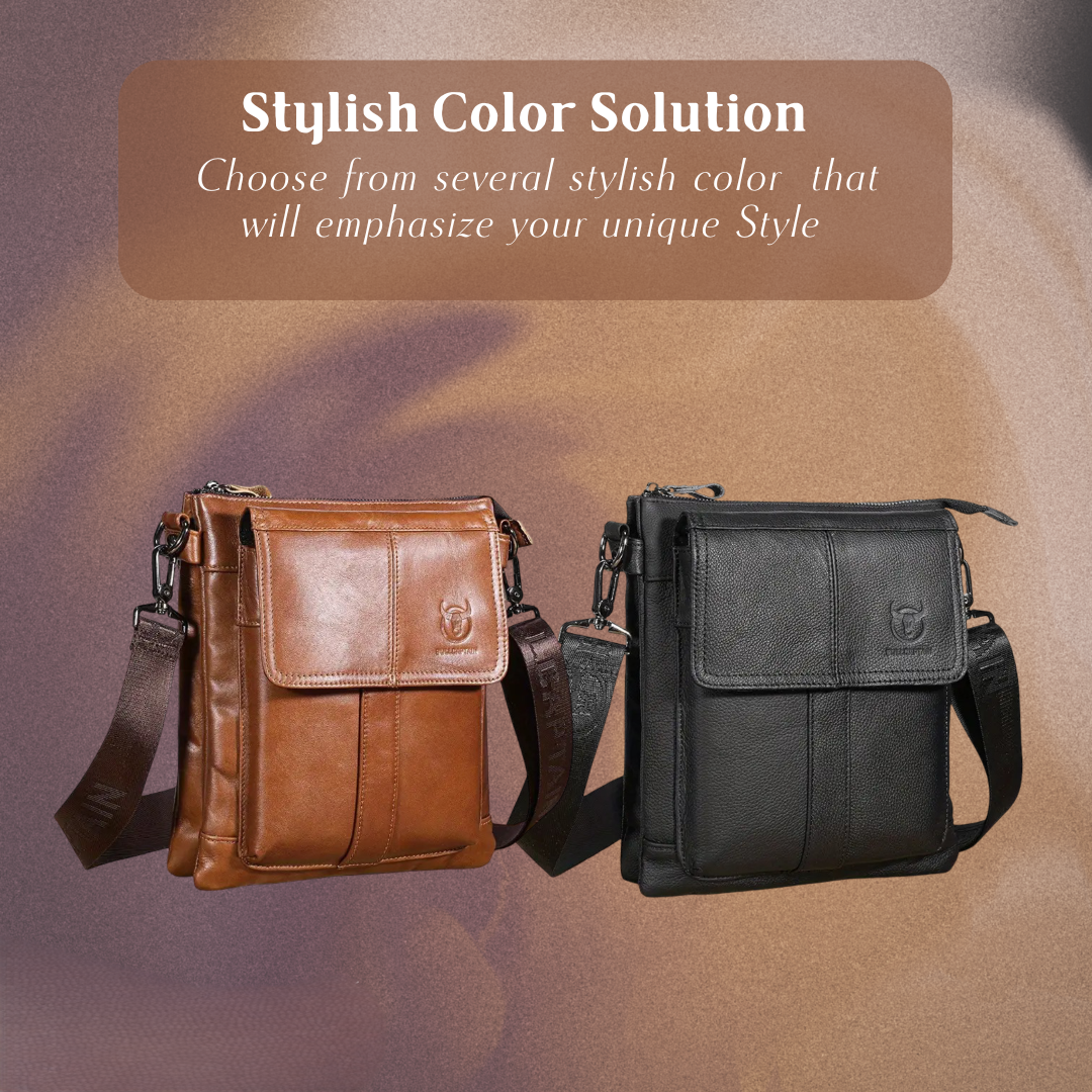 Colton | Slim Leather Crossbody with Flap Pocket Design