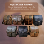 Nolan | Compact Leather Crossbody Pouch with Buckle Flap