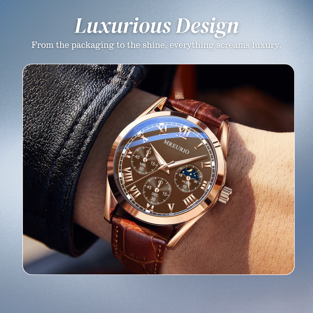 Stephen | Elegant Moon Phase Chronograph | 40mm