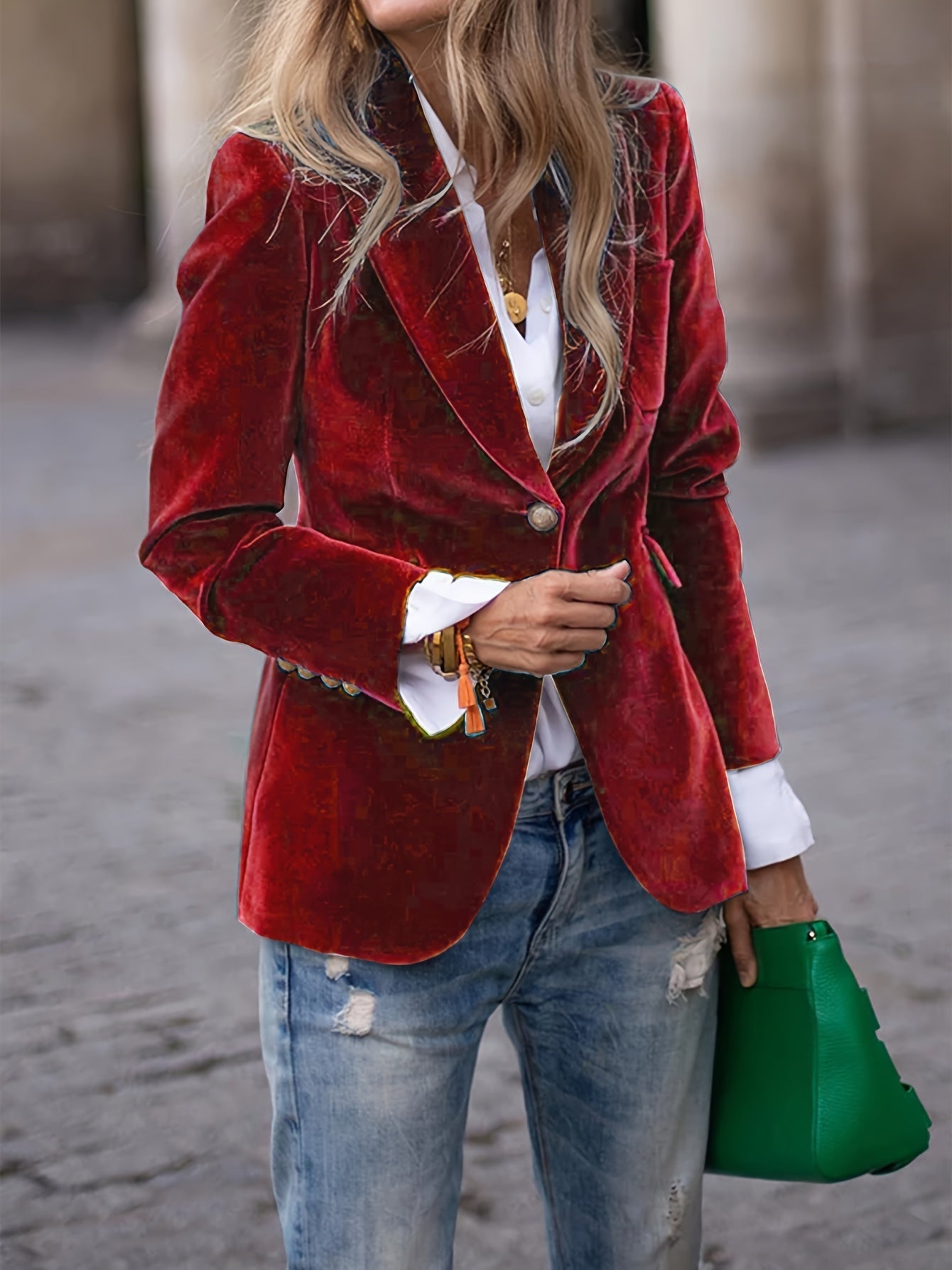 Marnie | Tailored Velvet Blazer