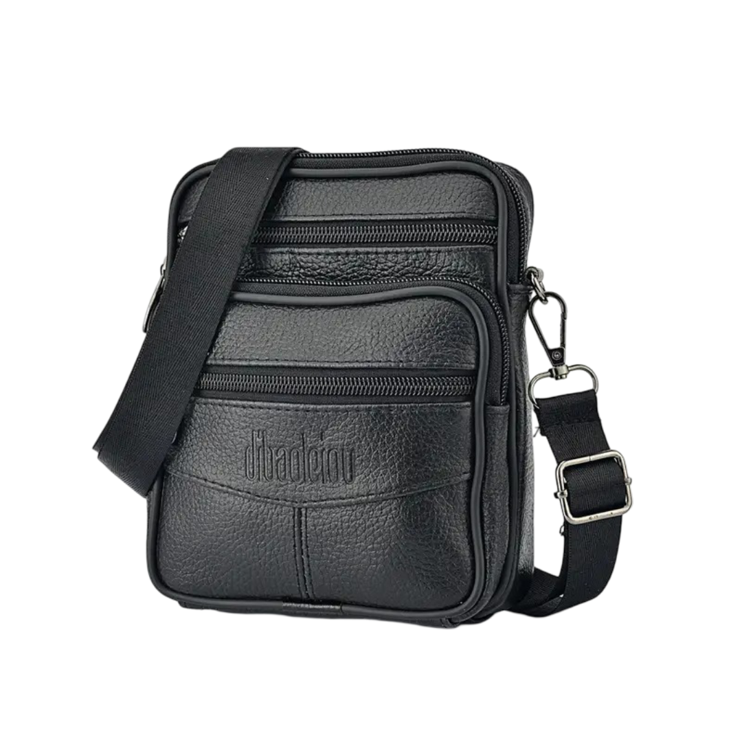 Brian | Textured Crossbody with Triple-Zip Utility