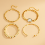 Domitia Calvina Bracelet Set – Gold Elegance