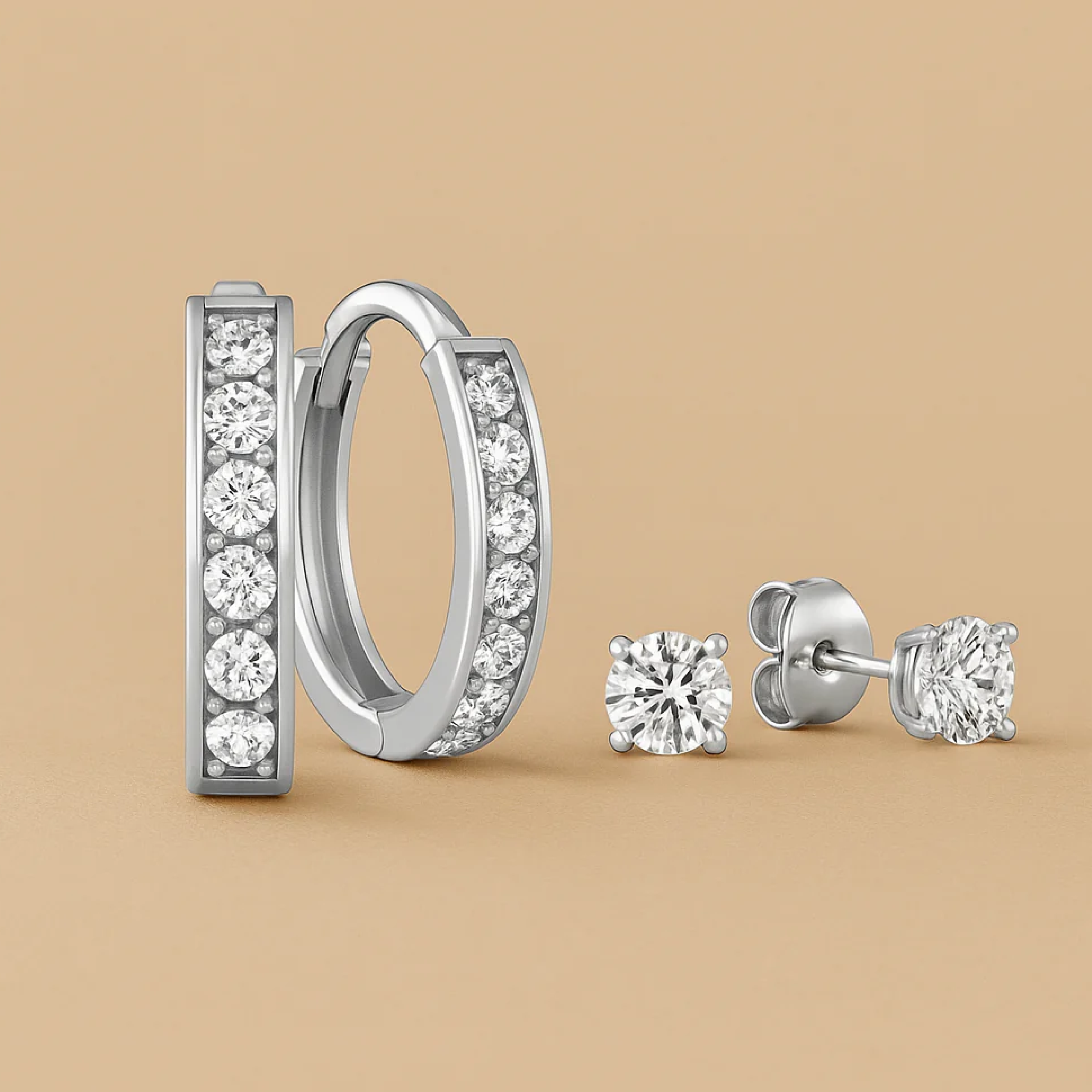 Dara Brilliant Earrings in Gold