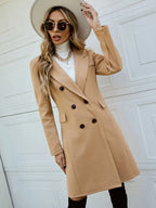 Winslet-Double-Breasted Trench Coat with Revers Collar