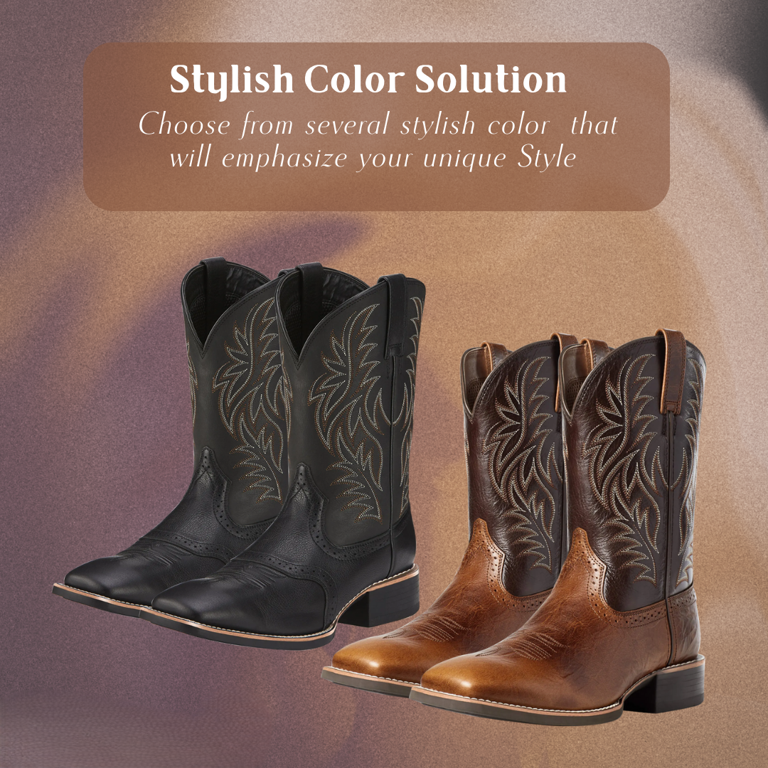 Henning | Midcalf Embroidered Cowboy Boots