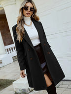 Winslet-Double-Breasted Trench Coat with Revers Collar