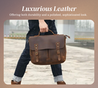 Beau | Vintage Leather Messenger with Classic Buckle Flap