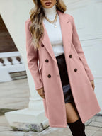 Winslet-Double-Breasted Trench Coat with Revers Collar