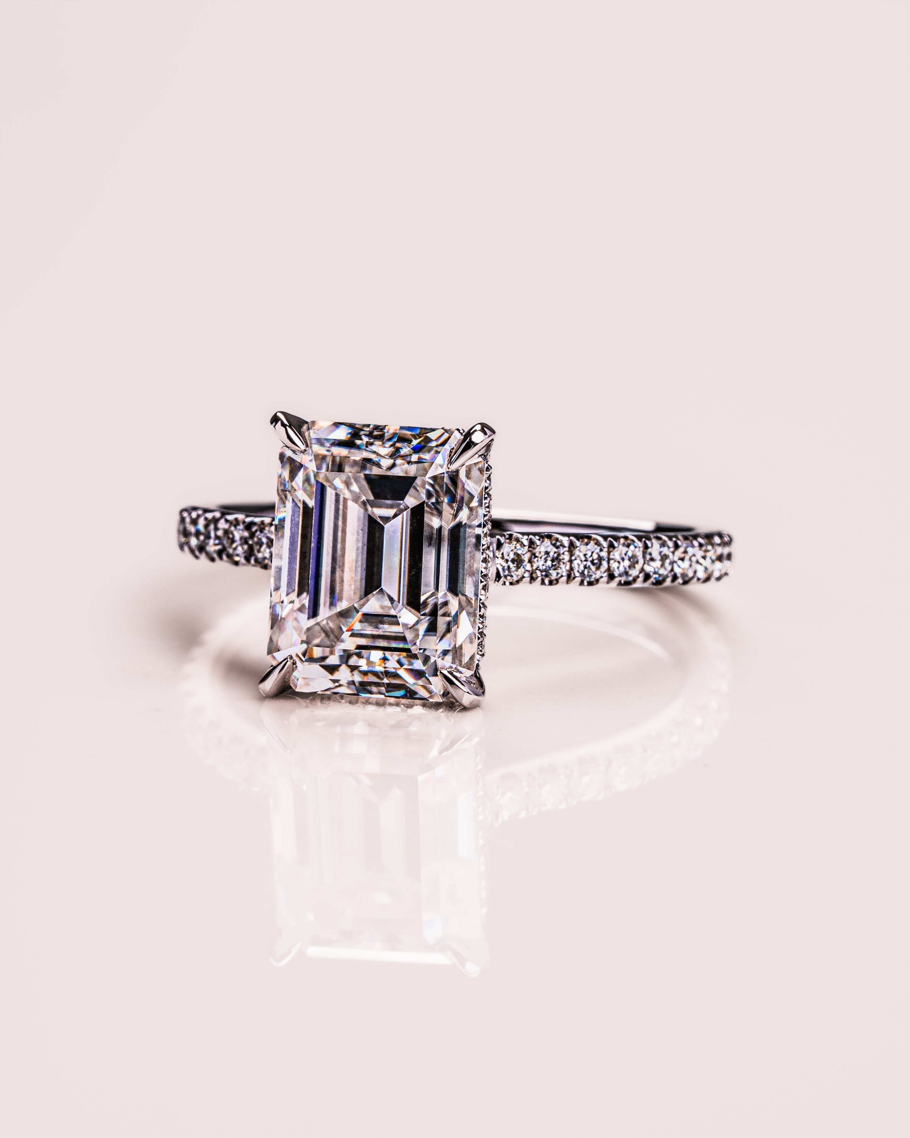 Jasmin (mit Pavé) - Smaragd | Silver