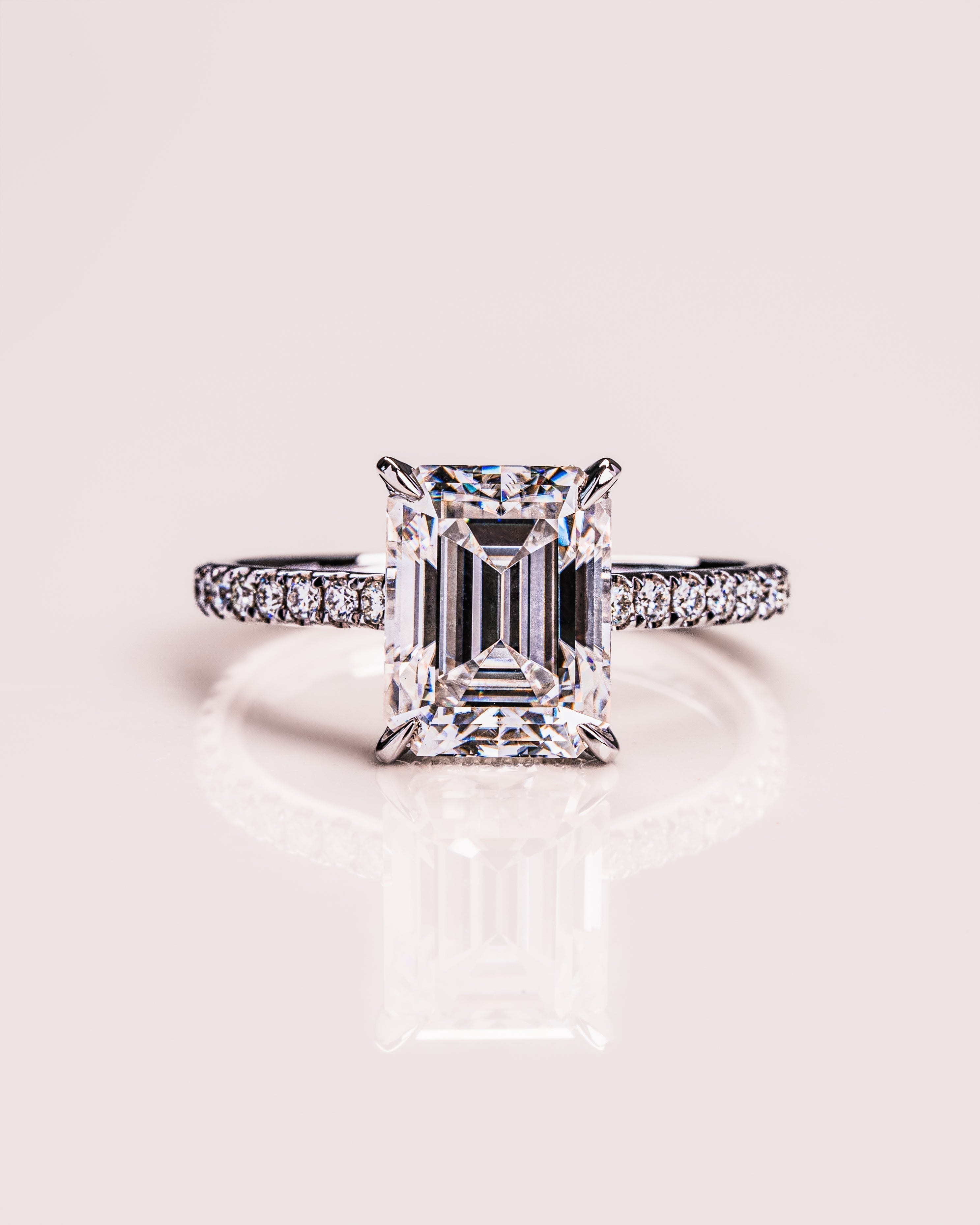 Jasmin (mit Pavé) - Smaragd | Silver
