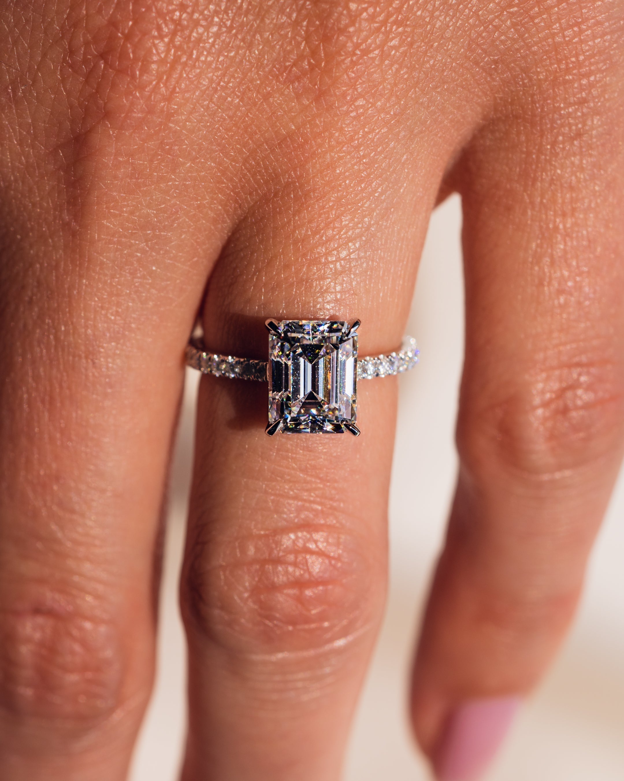 Jasmin (mit Pavé) - Smaragd | Silver