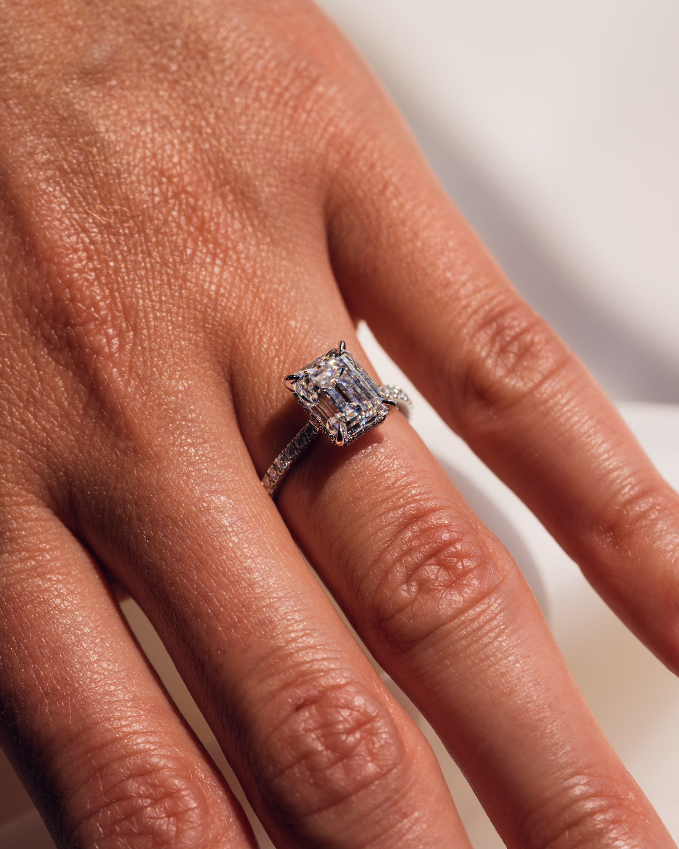 Jasmin (mit Pavé) - Smaragd | Silver