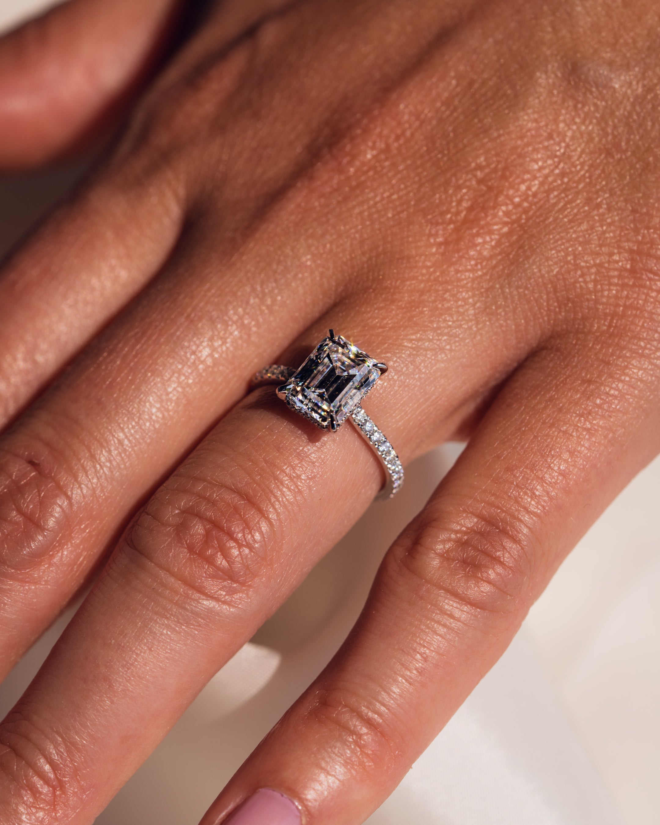 Jasmin (mit Pavé) - Smaragd | Silver