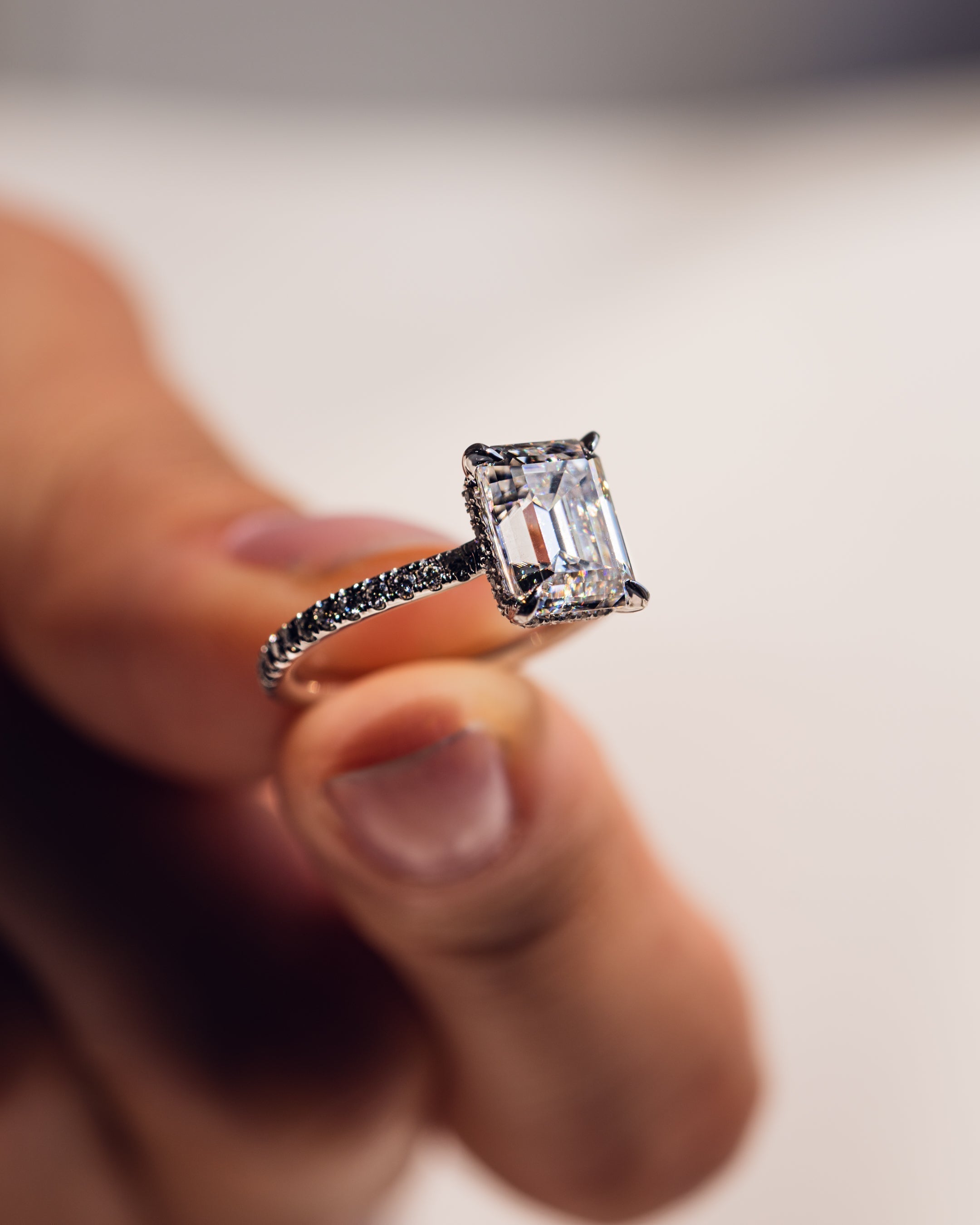 Jasmin (mit Pavé) - Smaragd | Silver
