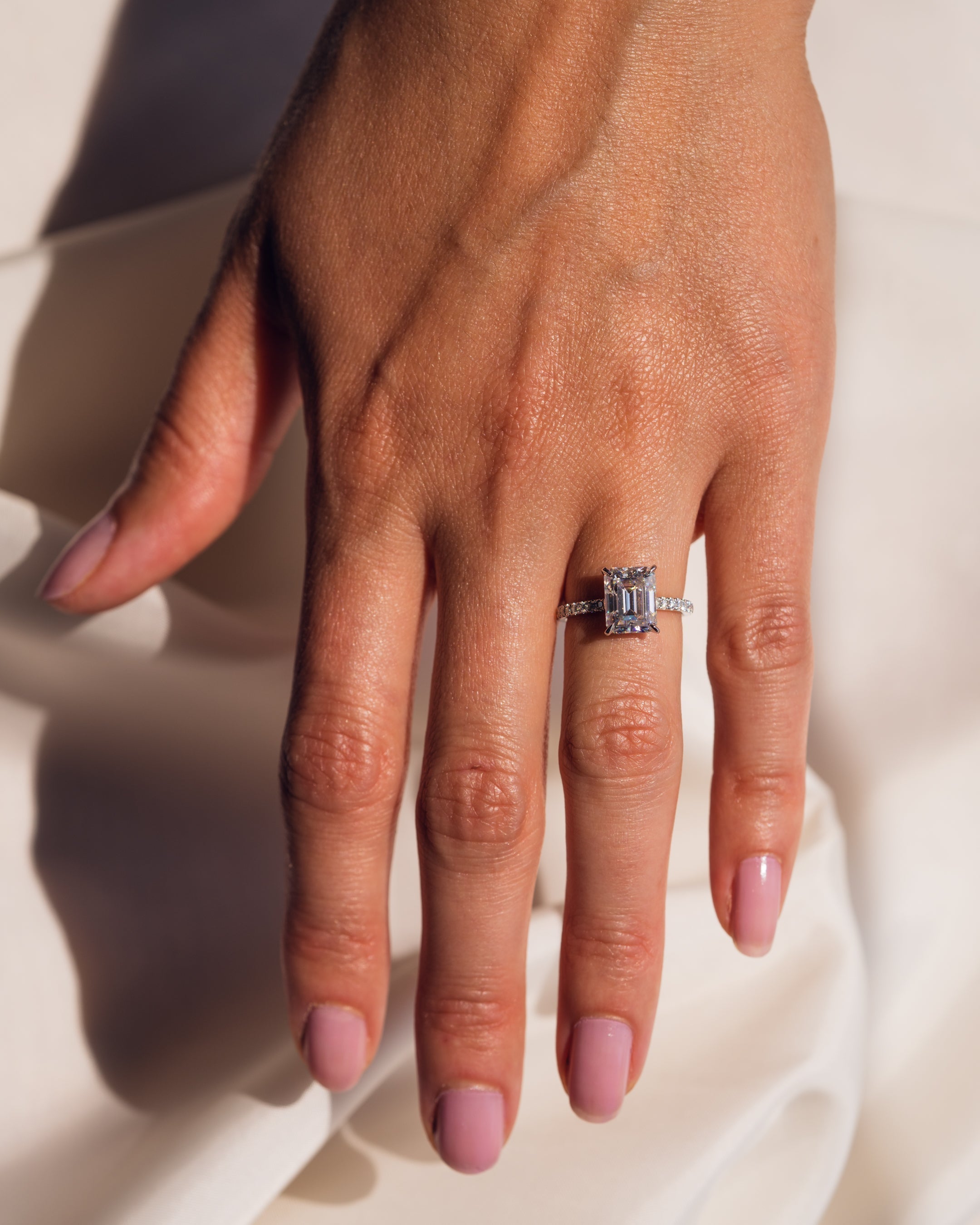 Jasmin (mit Pavé) - Smaragd | Silver