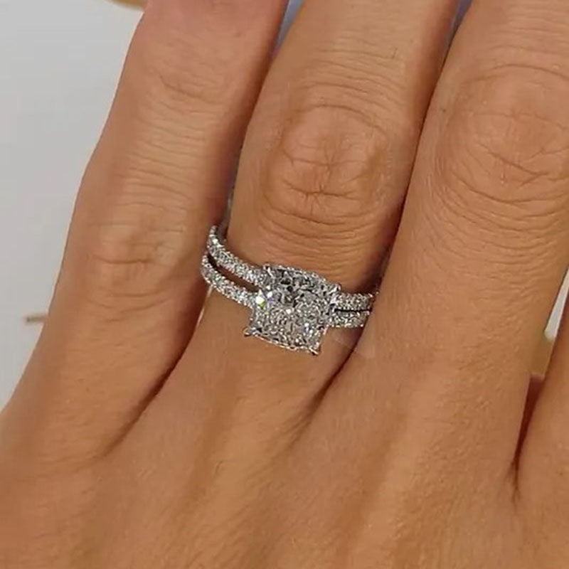 Bridal Kissen 2 Stuck Ring Set | White Gold
