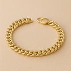 Estate Style Cuban Bracelet in Polished Gold
