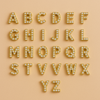 Initial Stud Earring in Gold