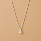 Cléa Moissanite Pendant Necklace in Gold