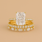 Jaily – 3-Piece Wedding Ring Set in Gold