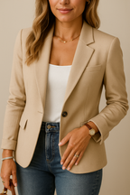 Tatiana - Elegant Blazer With Boutton And Pockets