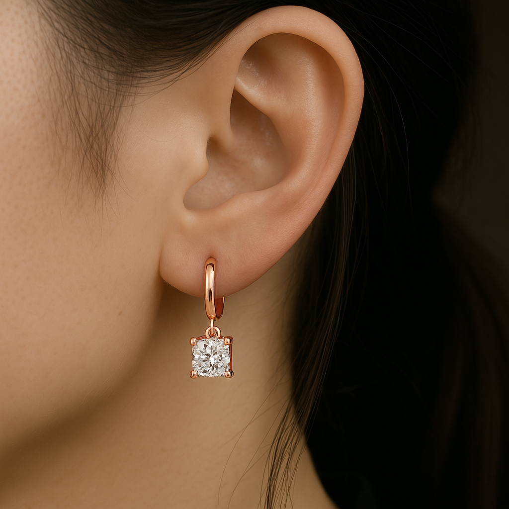 Aurora Quadratische Tropfen | Rosegold